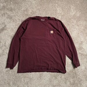 MAROON CARHARTT POCKET LONG SLEEVE‎